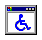 Eingabehilfen-Icon (Fenster und Rollifahrersymbol)